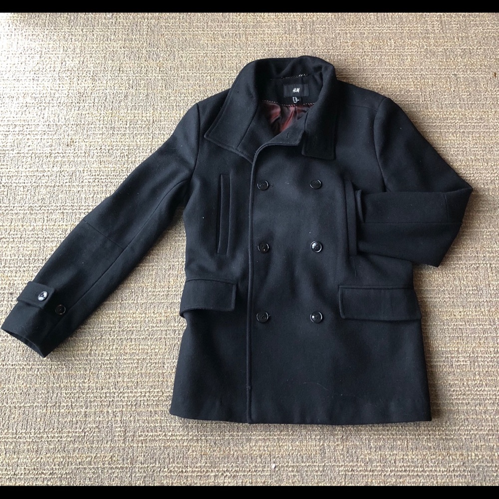 H&M Black peacoat size: 36R